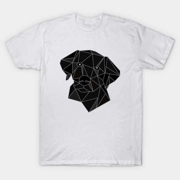 Labrador Black Stained Glass T-Shirt by inotyler